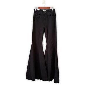 L'Agence Lorde High Rise Super Flare Jeans Black Noir NWT Size 24 Retro Groovy